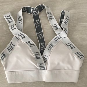 Nike White Banded Sports Bra Size: XS